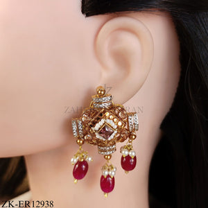 RUBY DROP EARRINGS