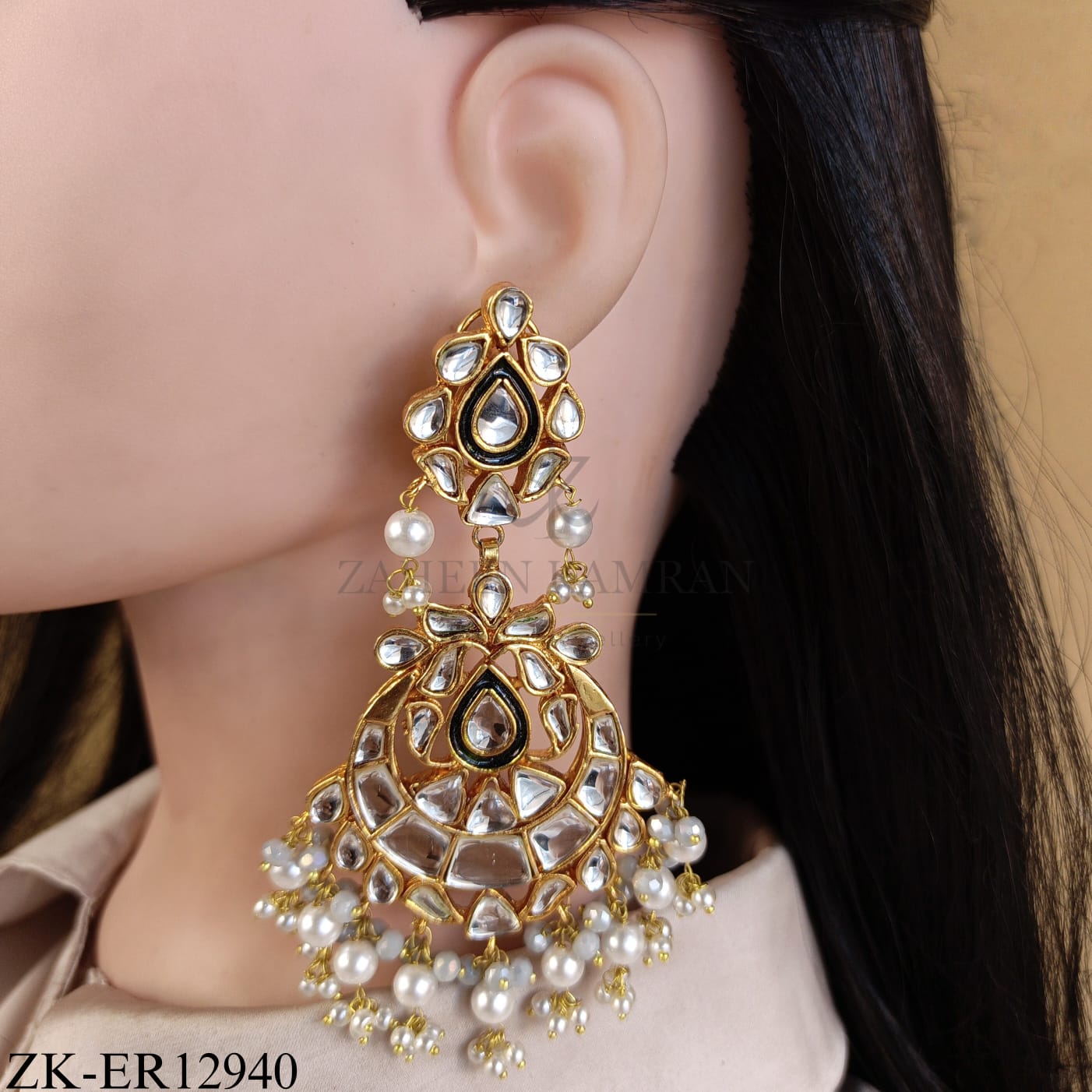 KUNDAN PEARLS EARRINGS