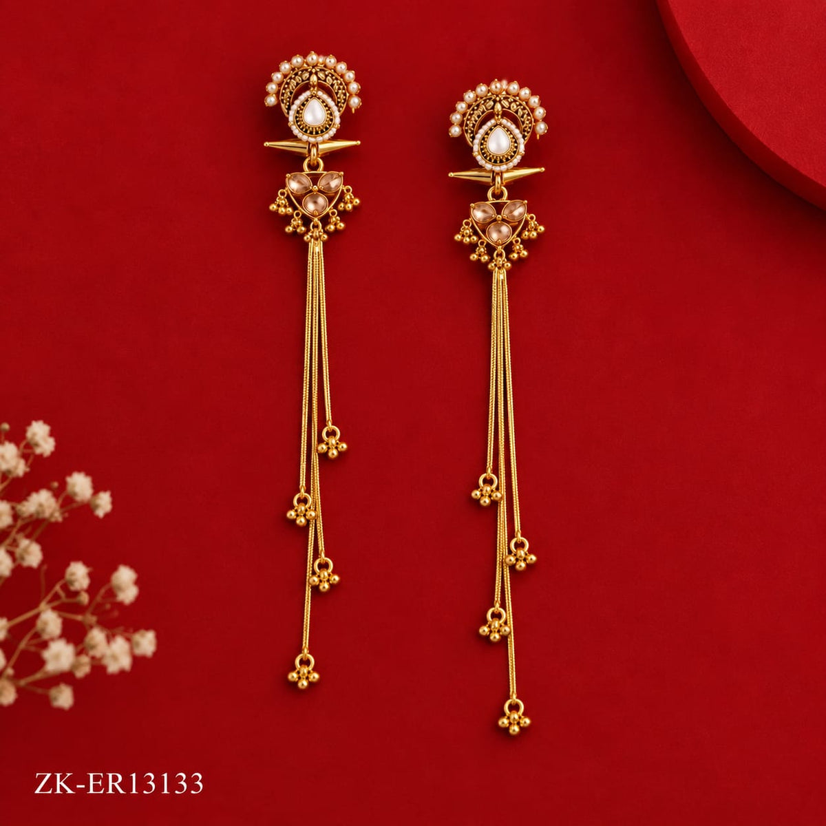 CHAMPAGNE CHAIN EARRINGS