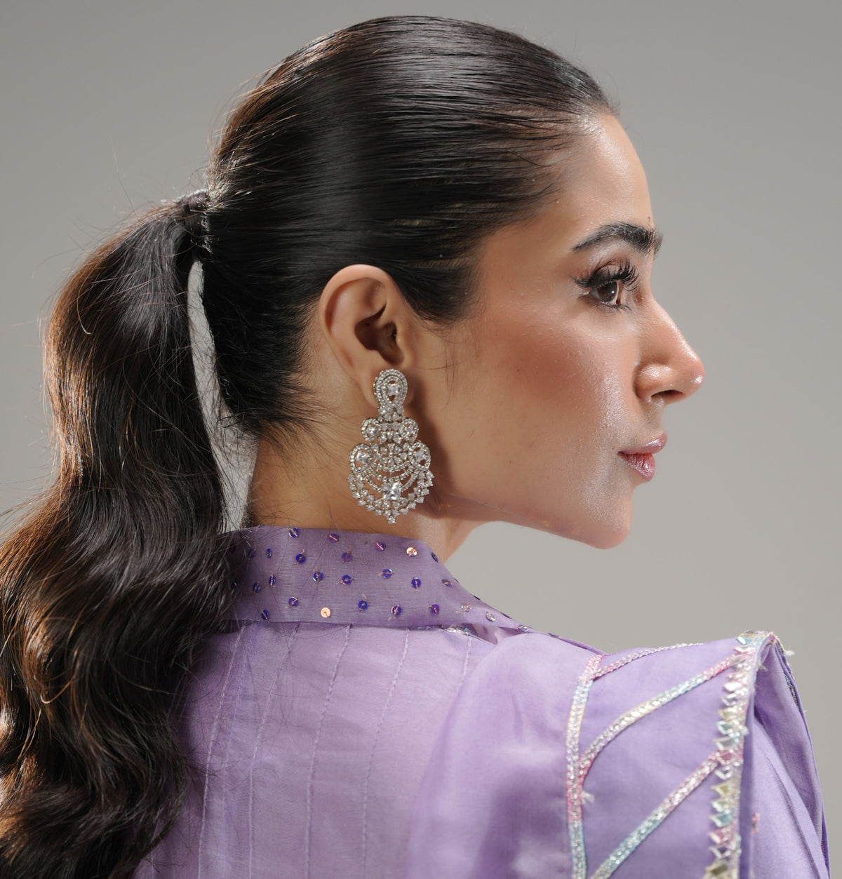Zirconium earrings.