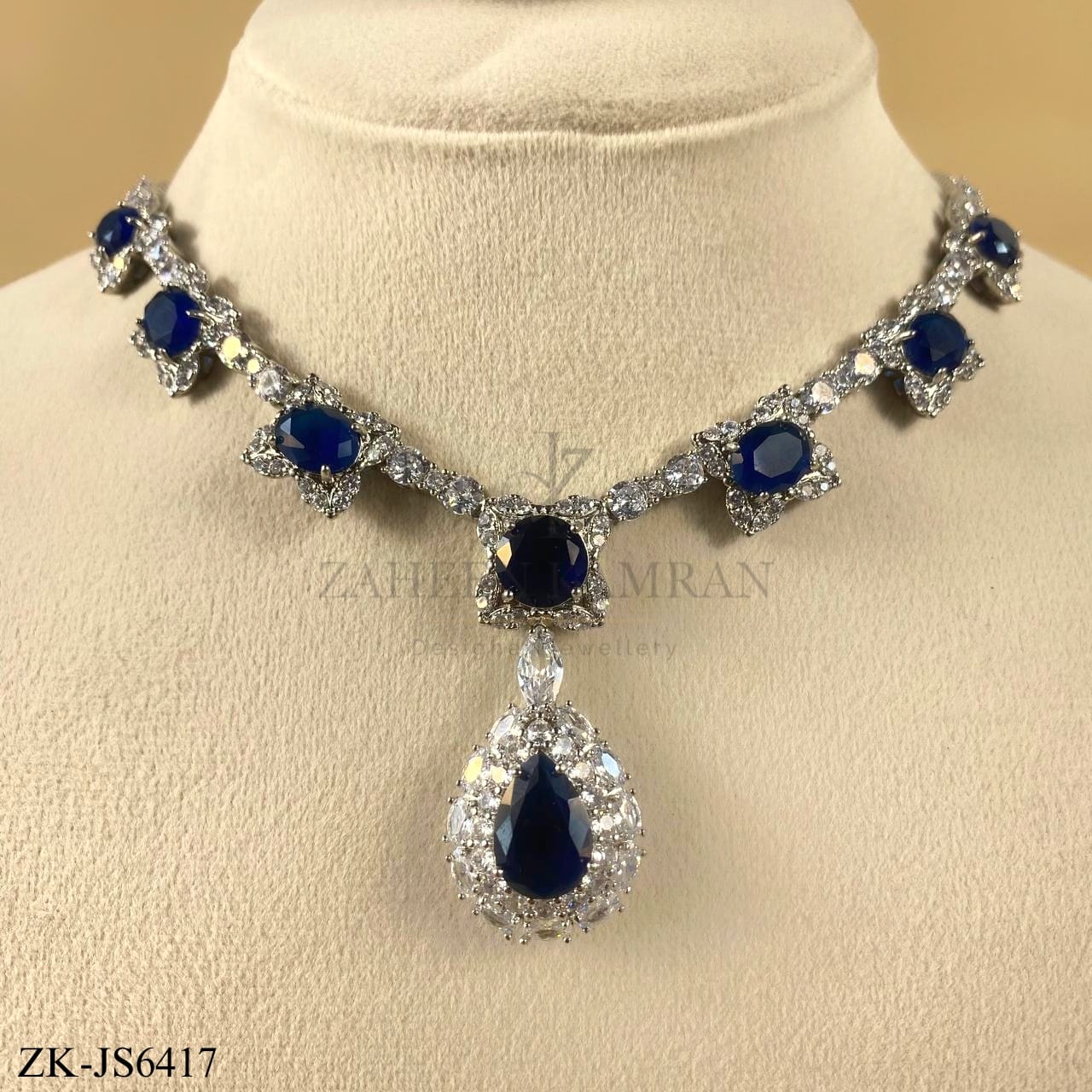 Sapphire Necklace Set