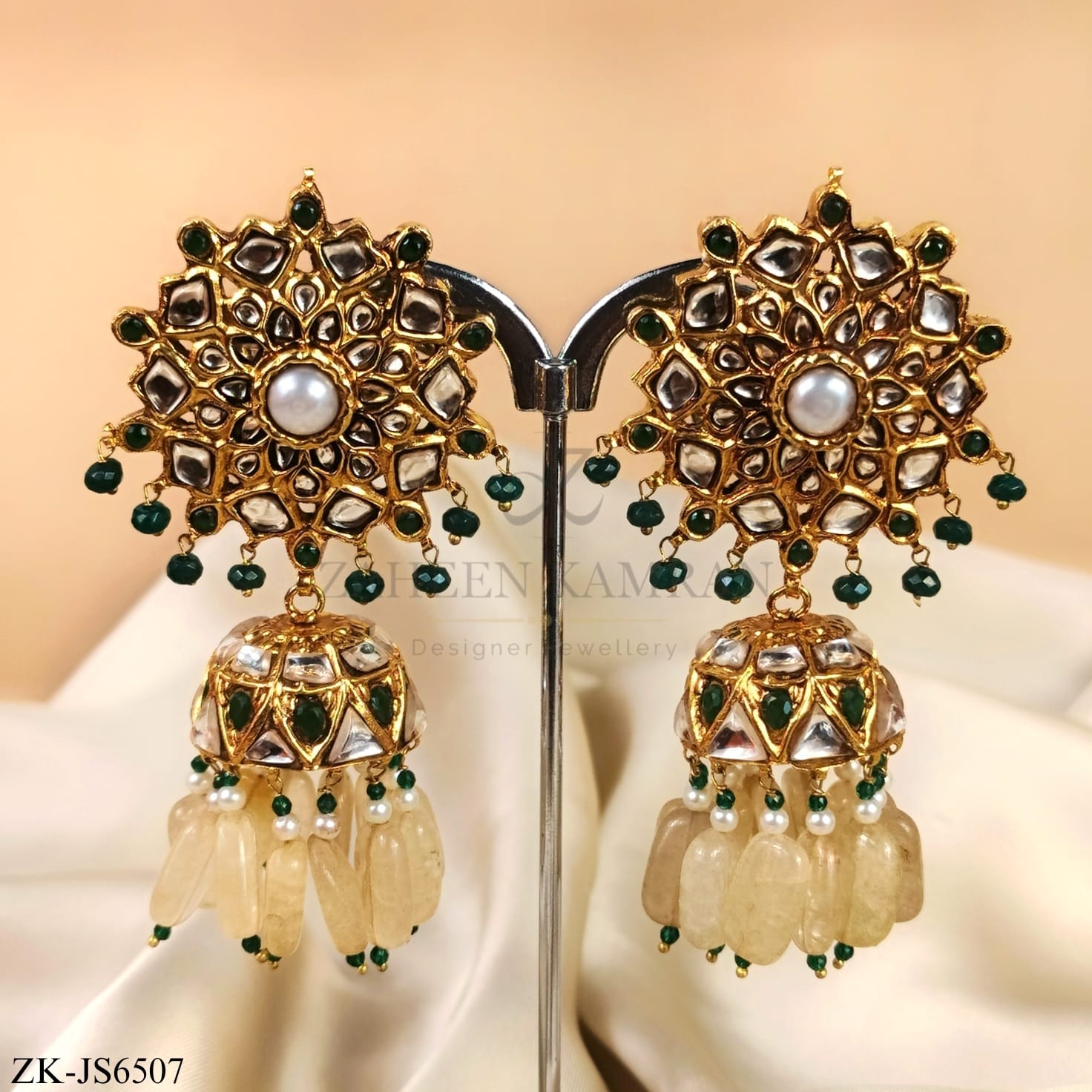 EMERALD KUNDAN SET