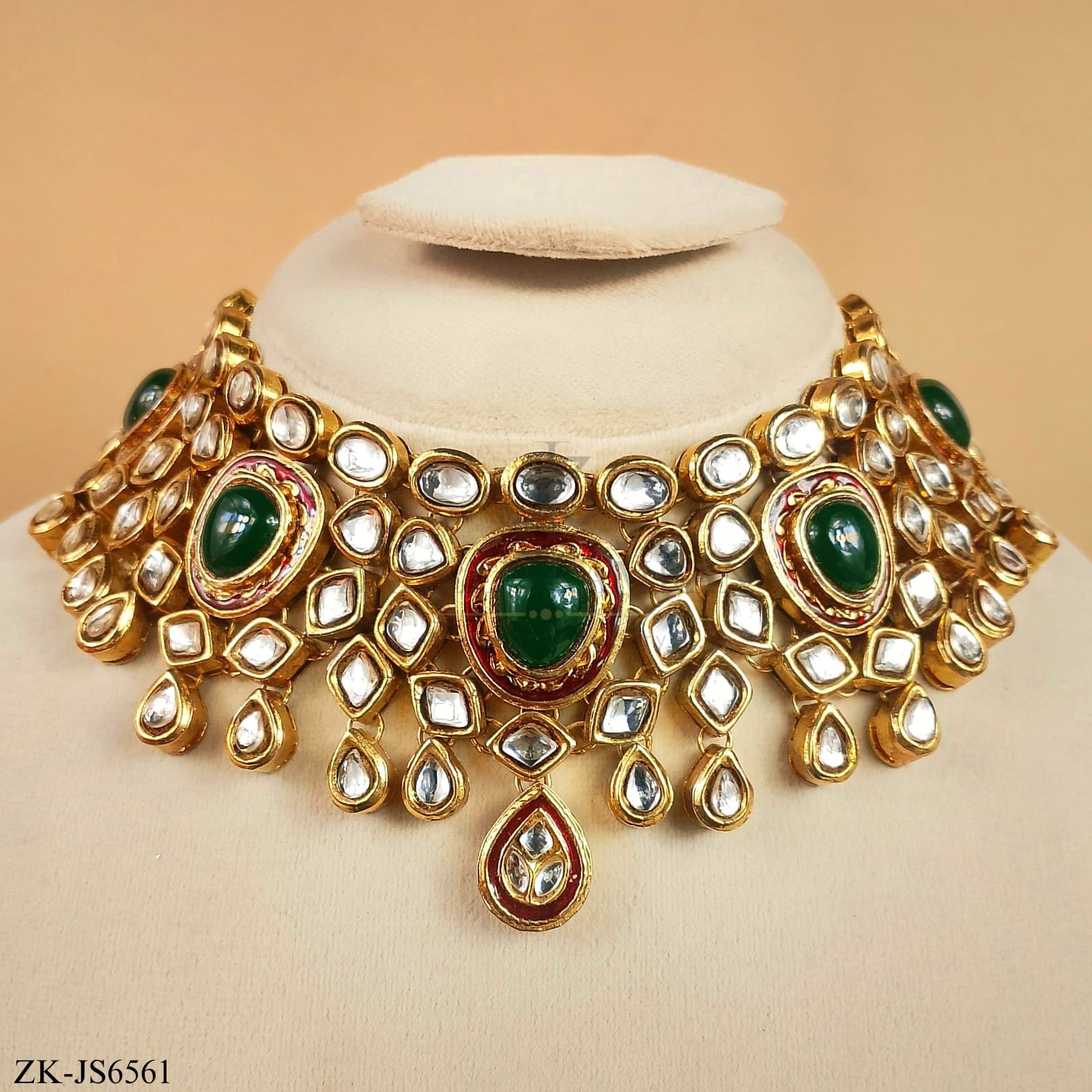 EMERALD KUNDAN SET