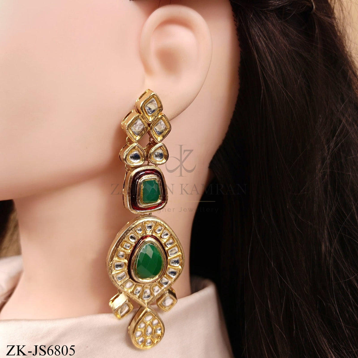 EMERALD KUNDAN SET