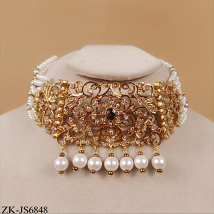 ANTIQUE PEARLS STRAND CHOKER SET
