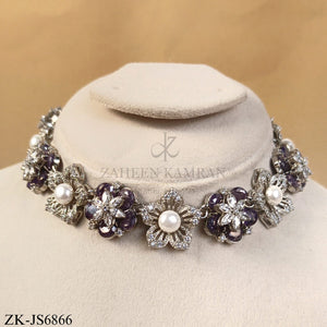 AMETHYST BLOOM VINE CHOKER SET