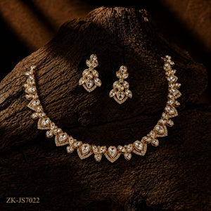 White Kundan Necklace Set | Bridal Heritage Jewellery | Zaheen Kamran