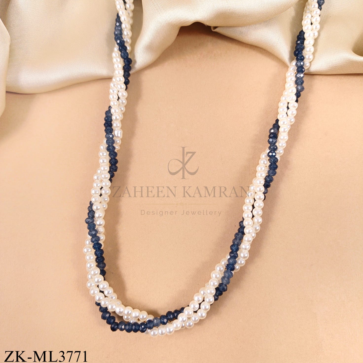 SAPPHIRE PEARLS MALA