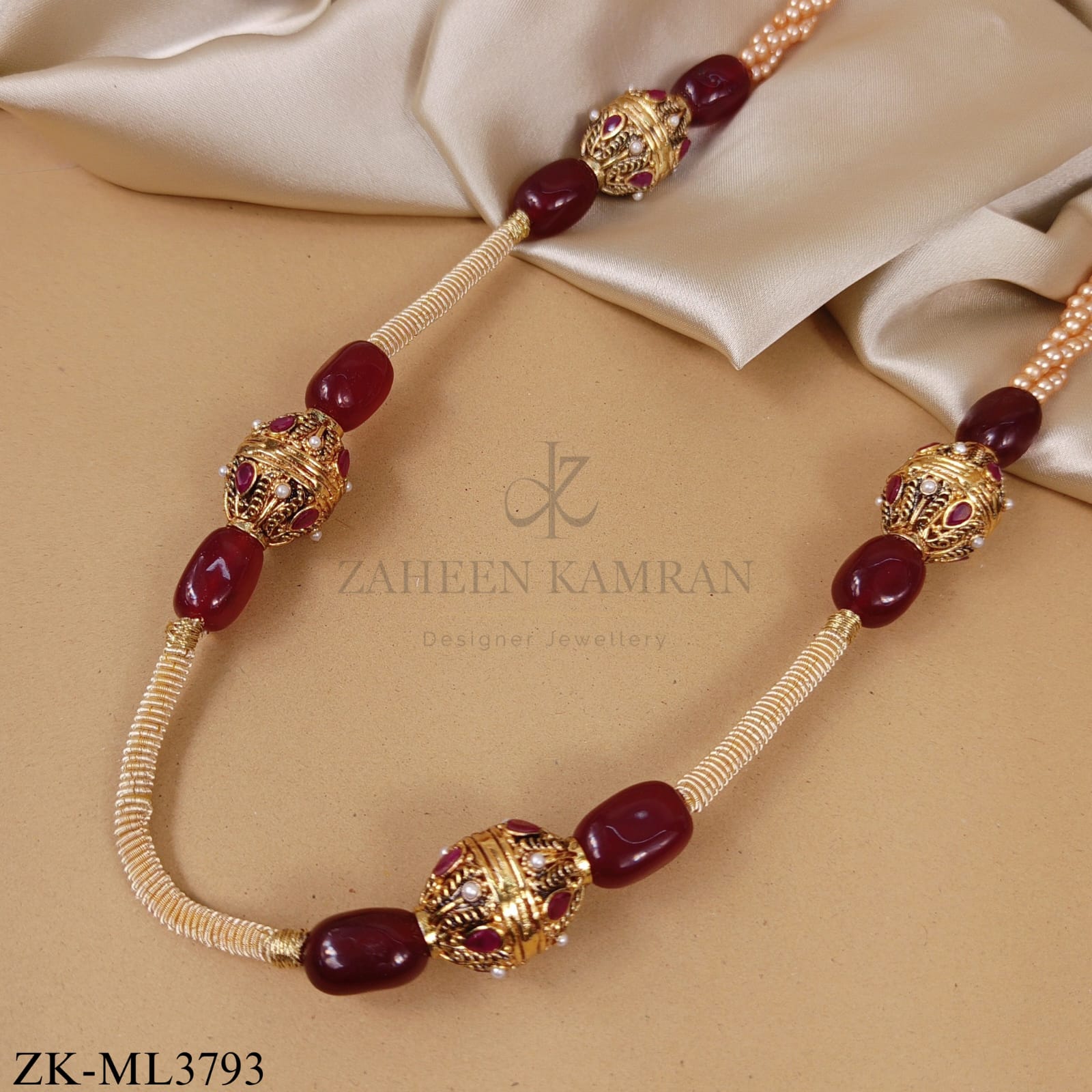 ANTIQUE DEEP RUBY MALA
