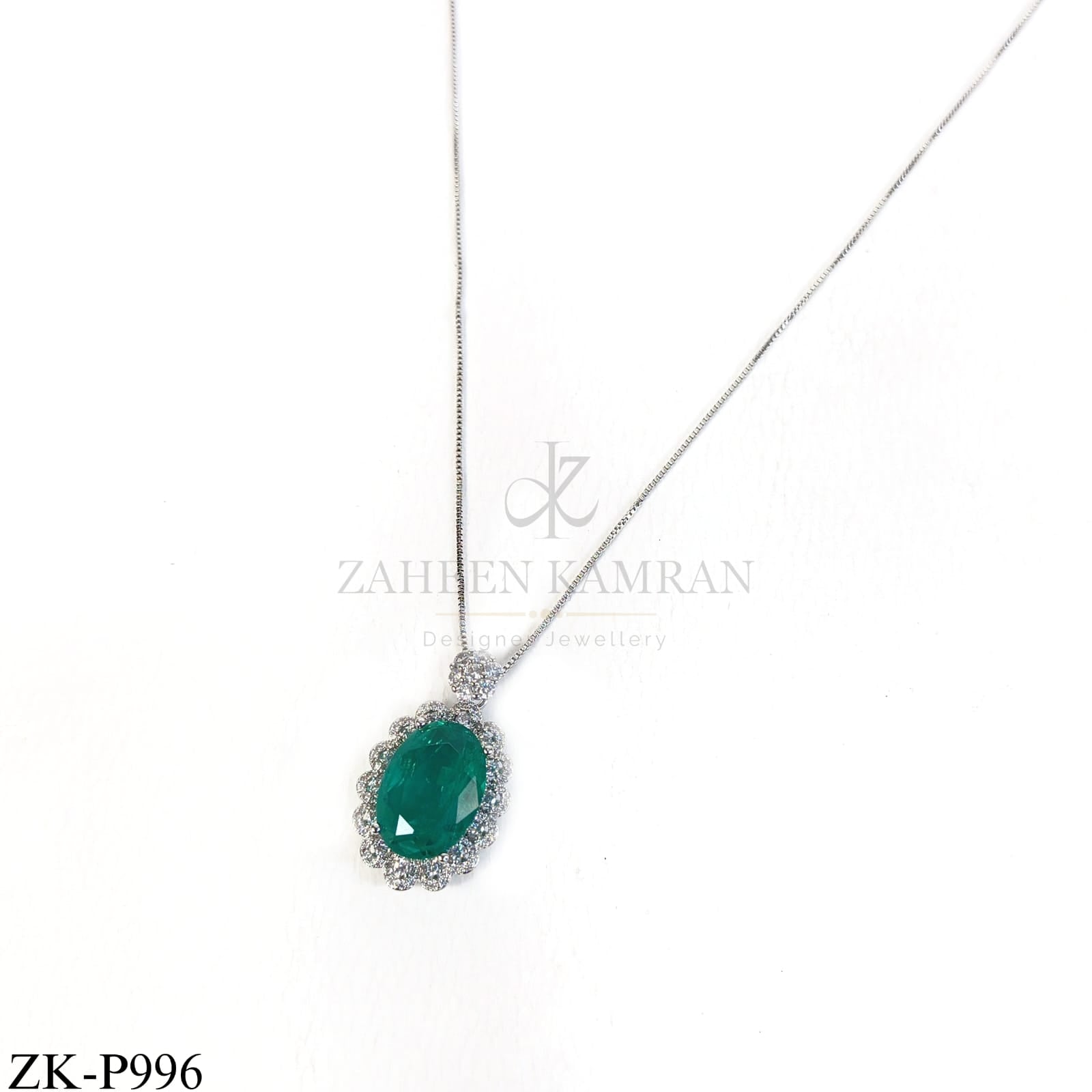 Emerald Halo Pendant