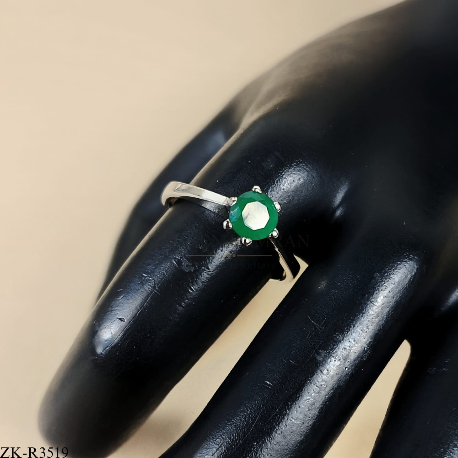 925 EMERALD RING