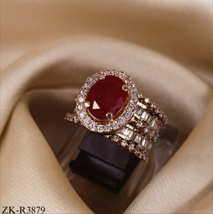 RUBY HALO RING