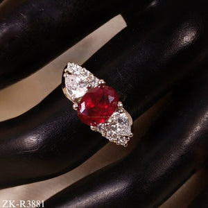 RUBY GEM SILVER RING