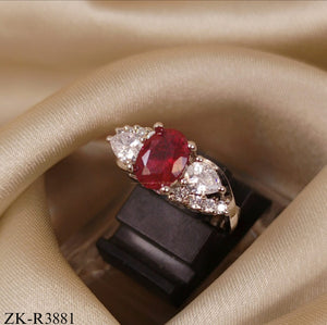RUBY GEM SILVER RING