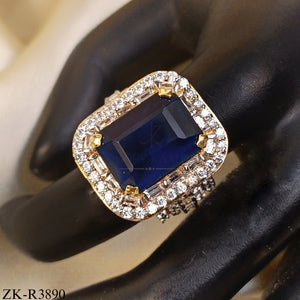 SAPPHIRE CUT PAVE RING
