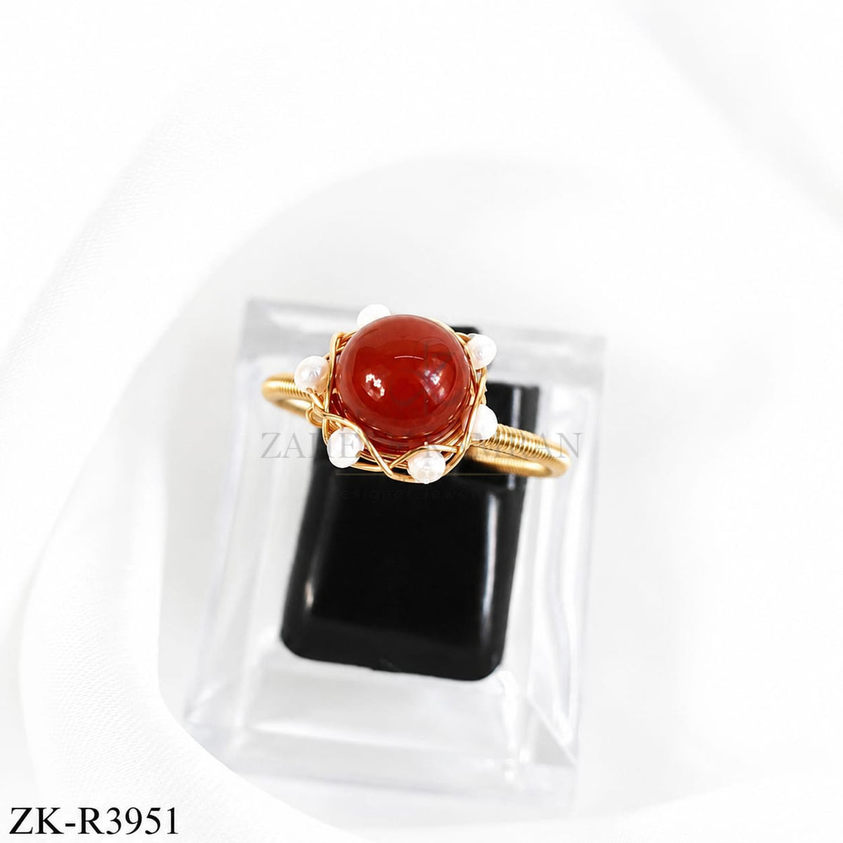 Ruby Pearl Nest Ring