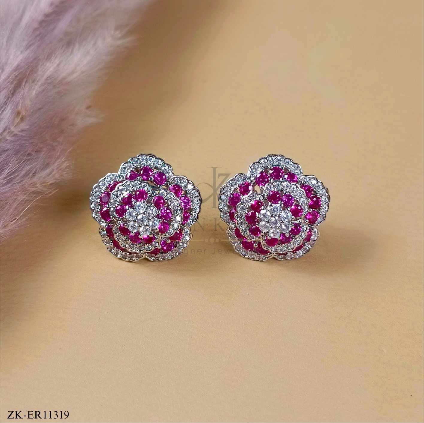 Ruby Floret Earrings