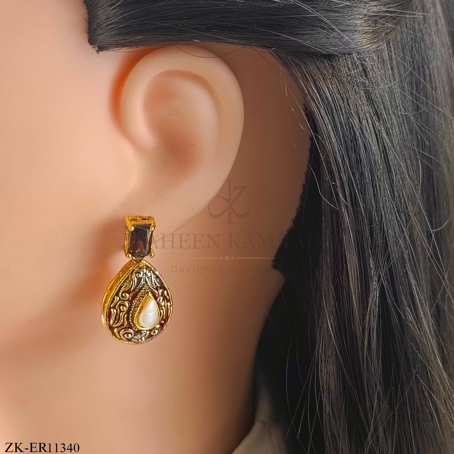 COFFEE STONES EARRINGS