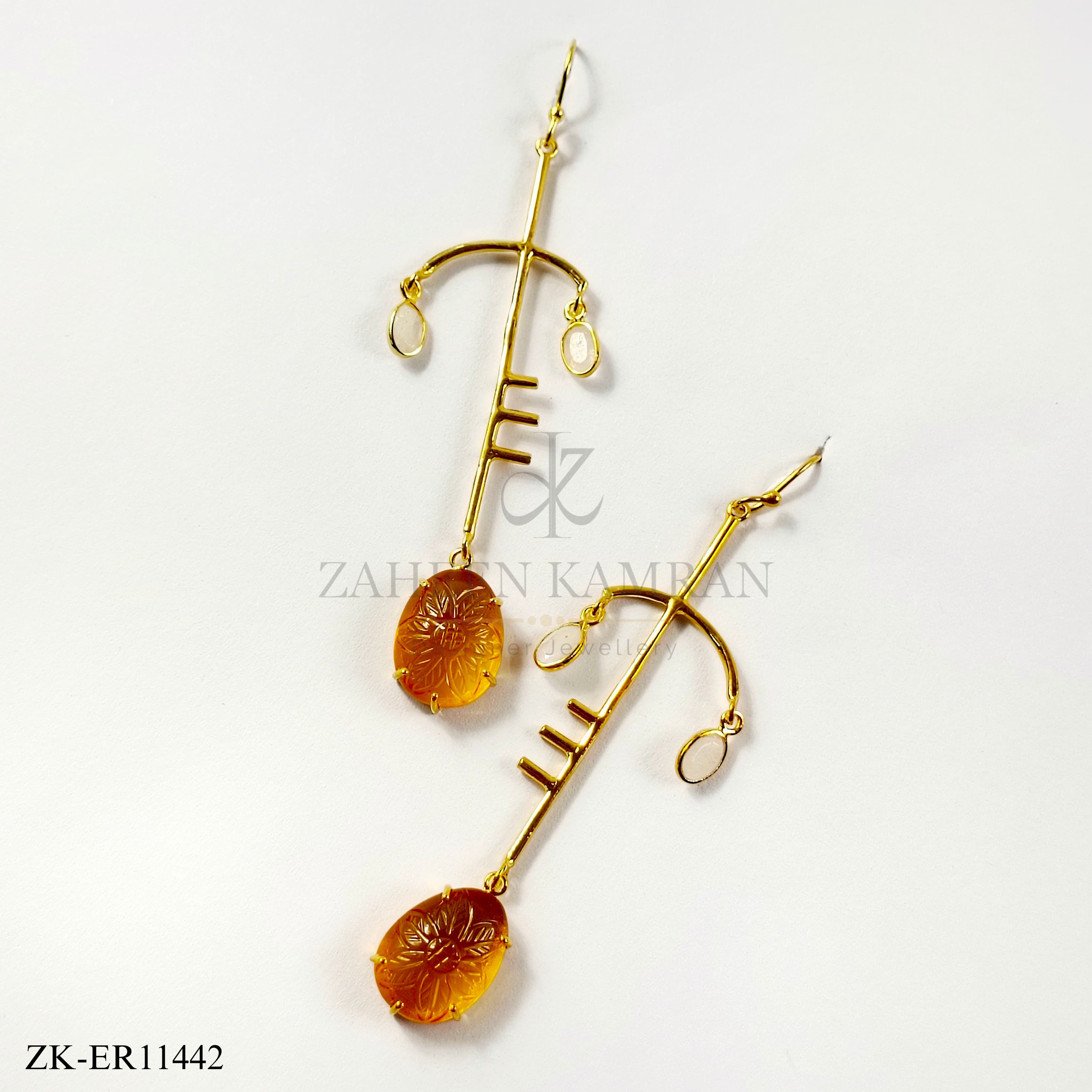 925 YELLOW JADE EARRINGS