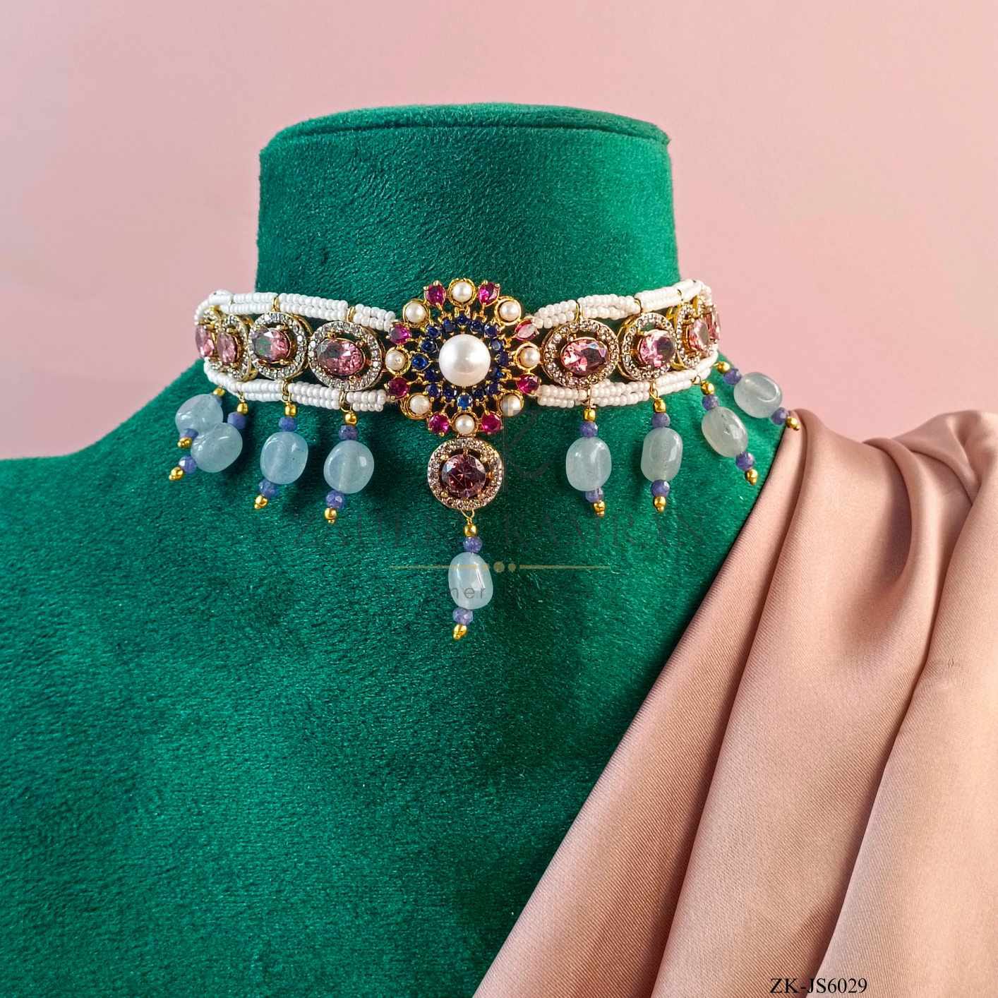 SAPPHIRE CHOKER SET
