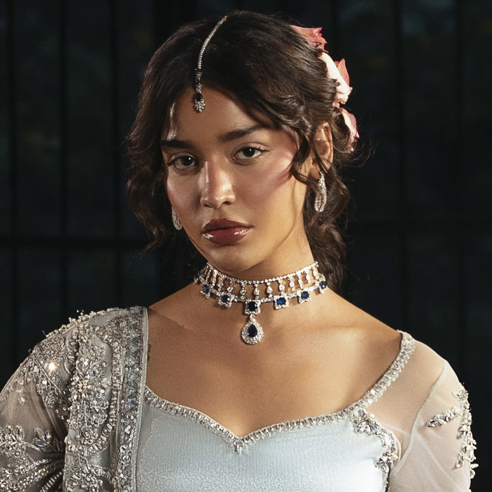 Timeless Elegance in Silver and Sapphire