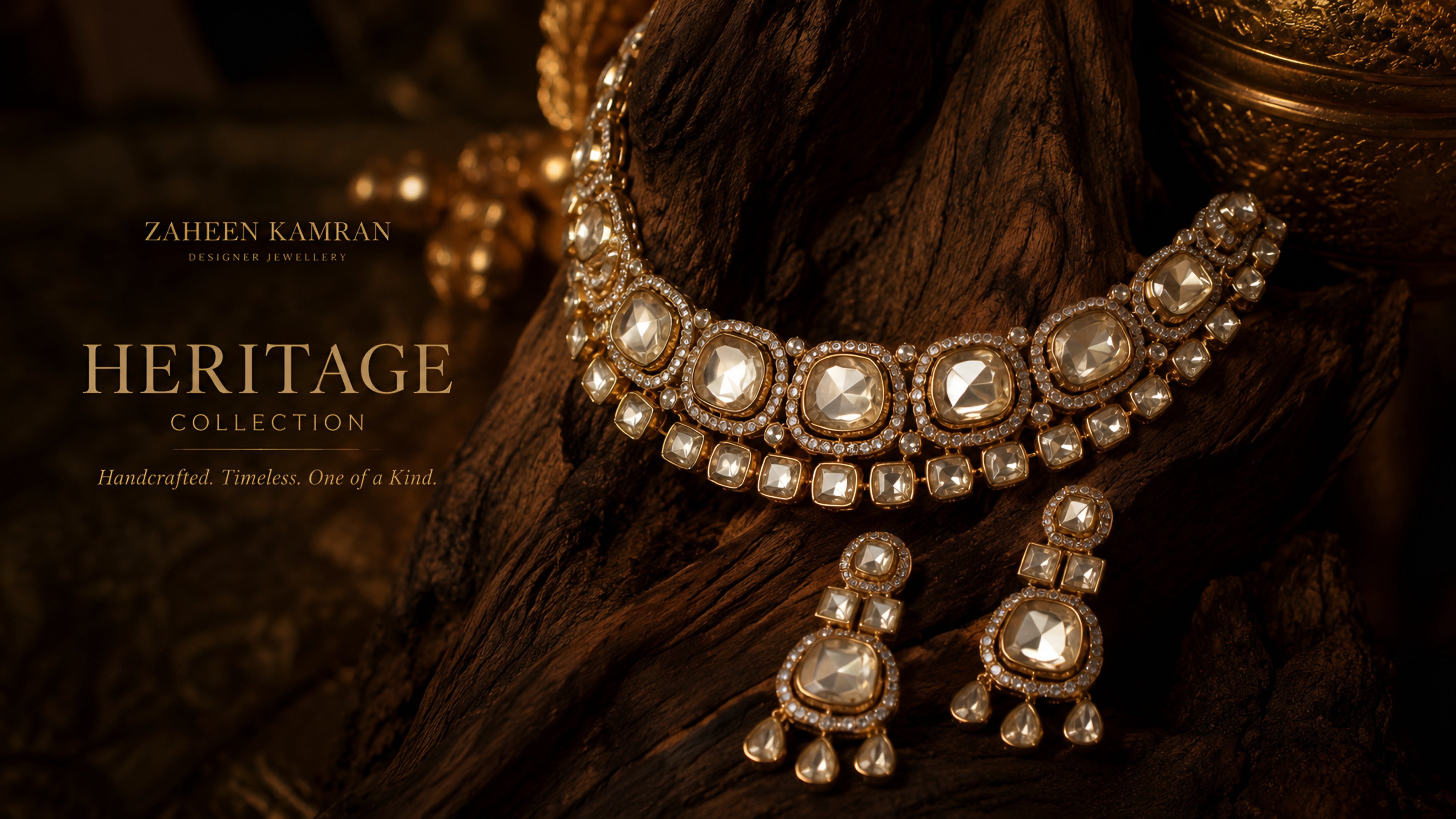 Heritage Necklace Sets | Polki, Kundan & Gemstone Bridal Jewellery | Zaheen Kamran