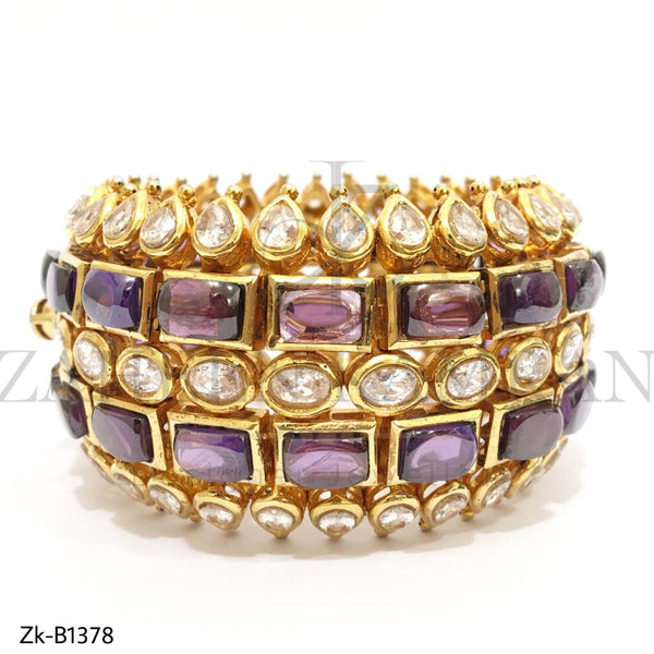 Purple Kundan Bangle