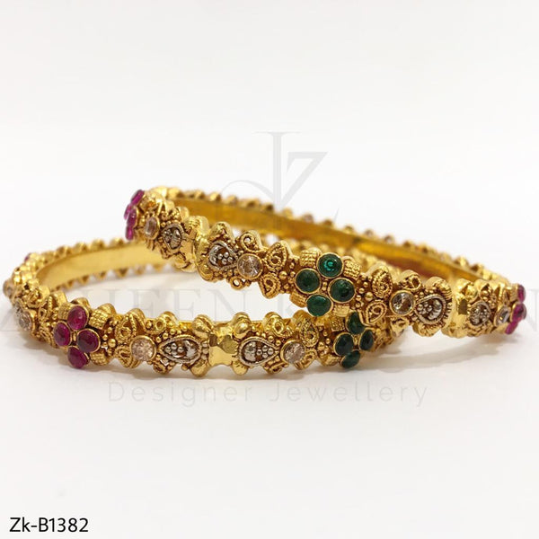 Gorgeous Gold Plated Designed Bangles