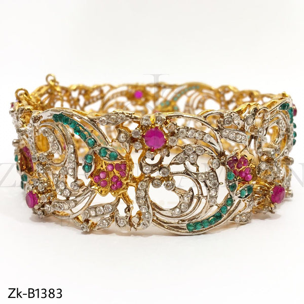 Gold Plated Multi Stone Bangle