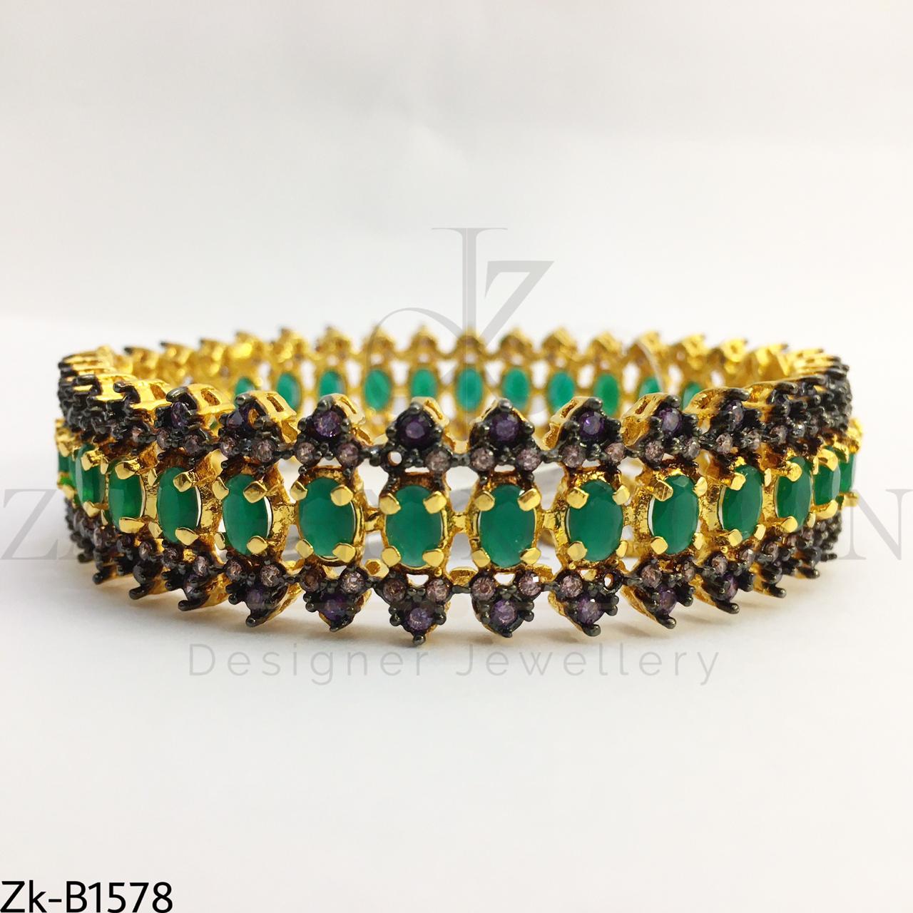 Emerald Gold Bangle