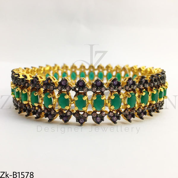 Emerald Gold Bangle