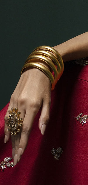 Gold Cut Work Bangles