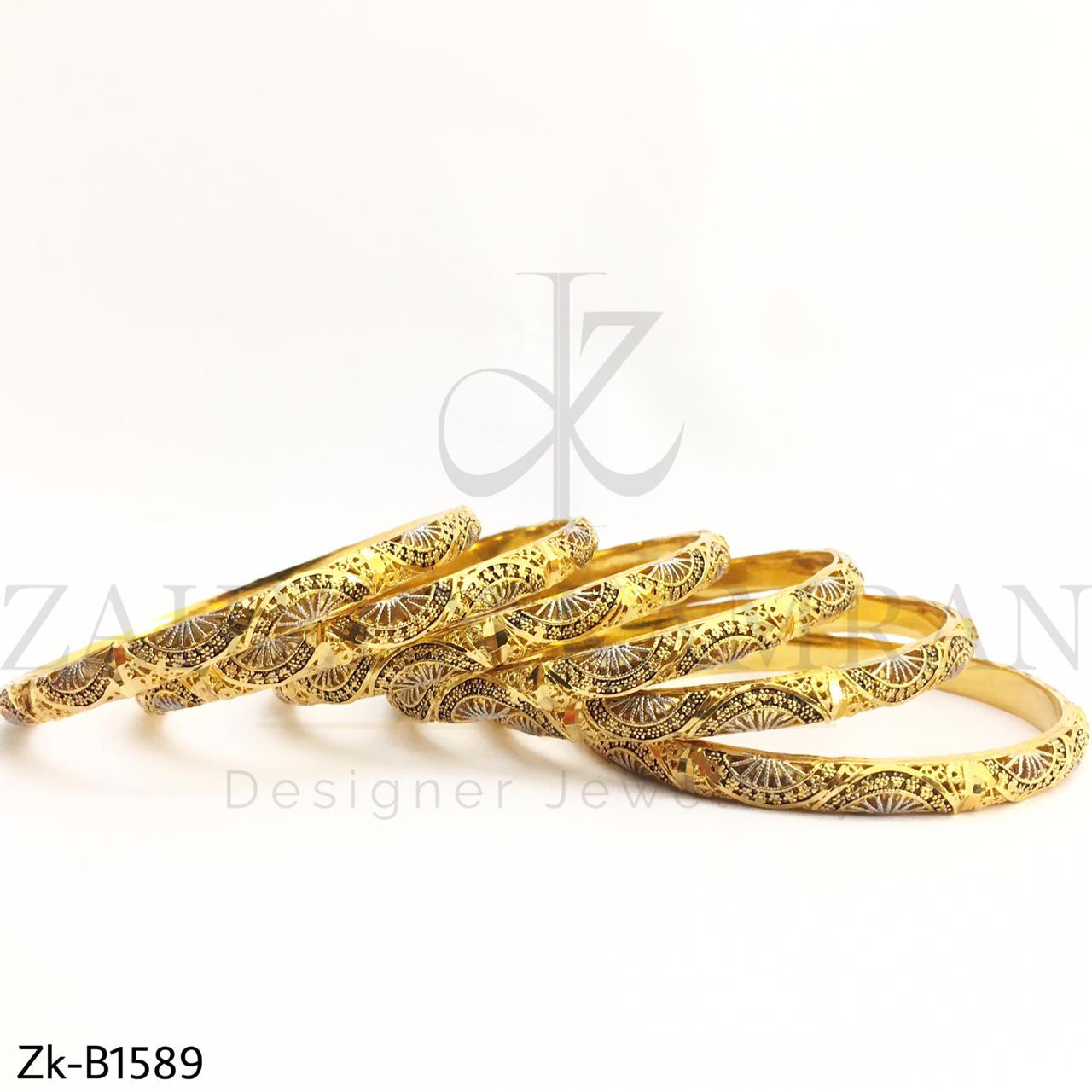 Gold Cutwork Bangles
