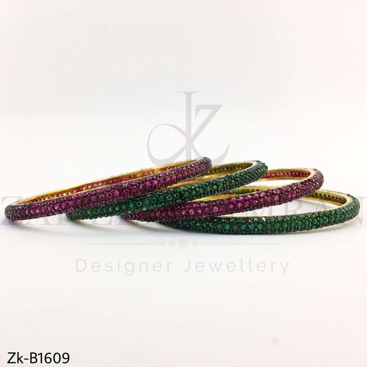 Emerald ruby bangles