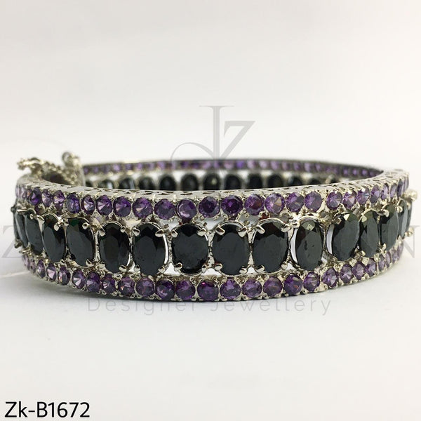 Agate Amethyst Bangle