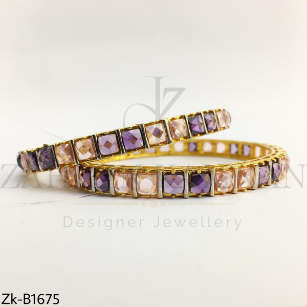 Champagne amethyst bangles