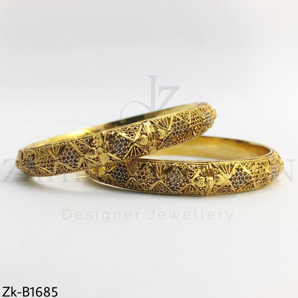 Antique gold cutwork bangles