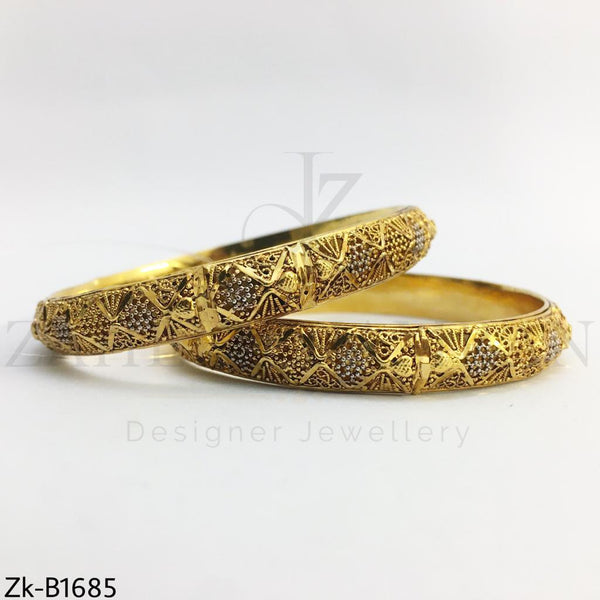 Antique gold cutwork bangles