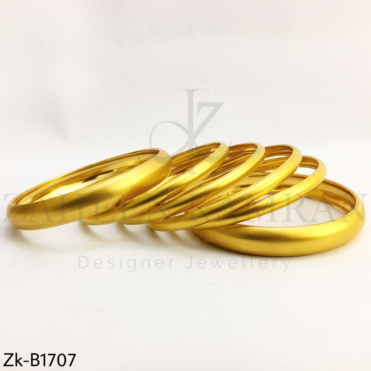 Matte gold bangles