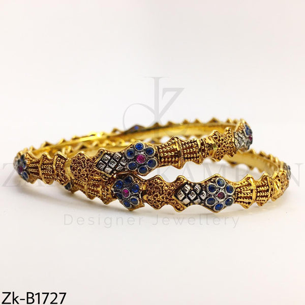 Gold antique bangles