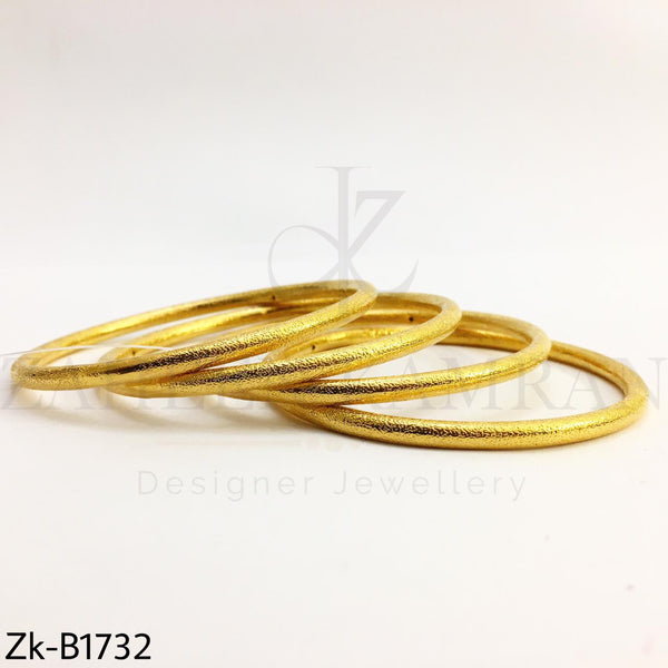 Textured gold bangles