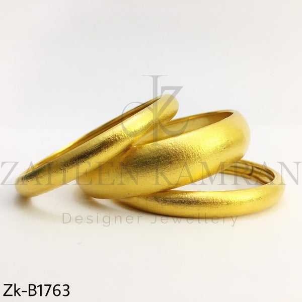 Gold matte bangles