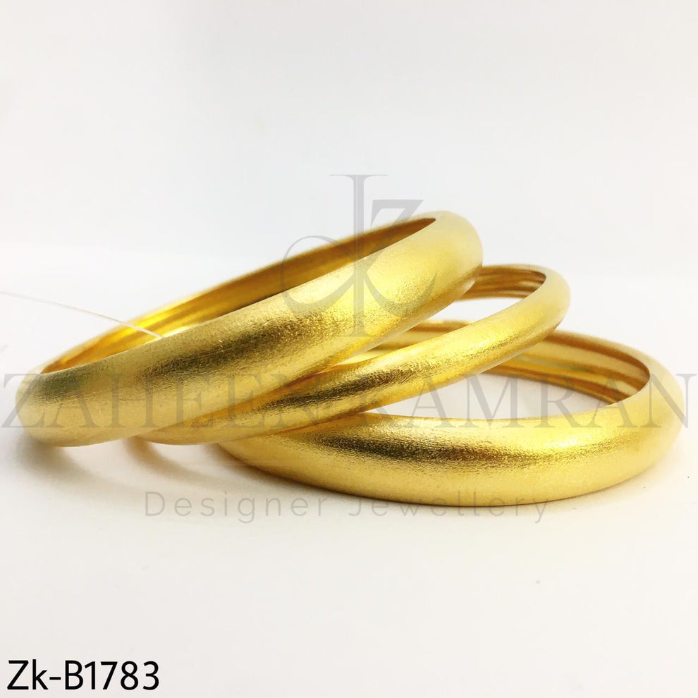 Matte gold bangles – Zaheen Kamran