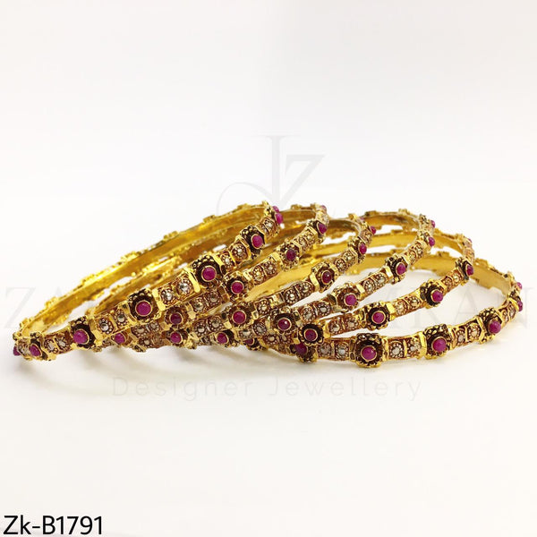 Ruby Gold Bangles