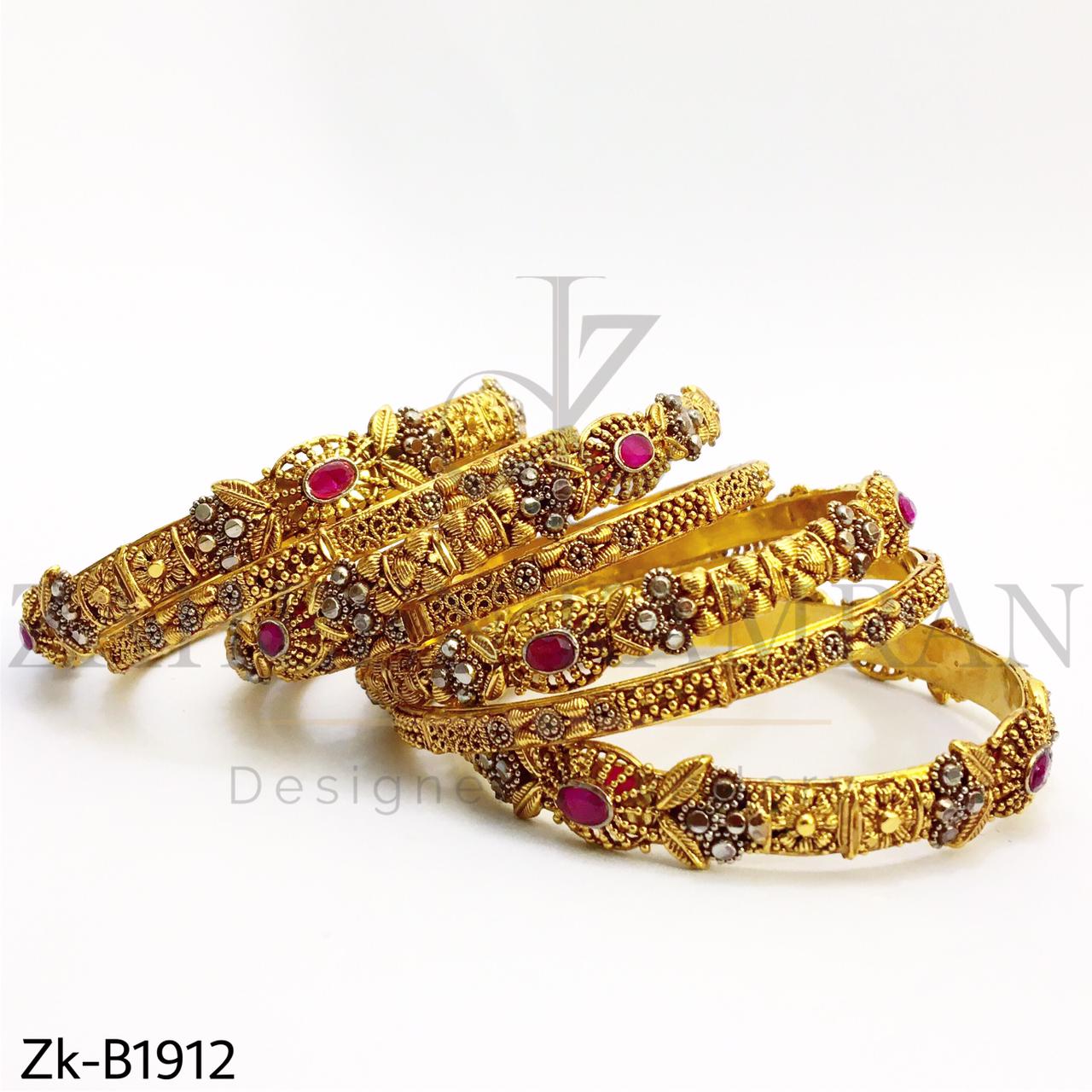 Ruby antique bangles