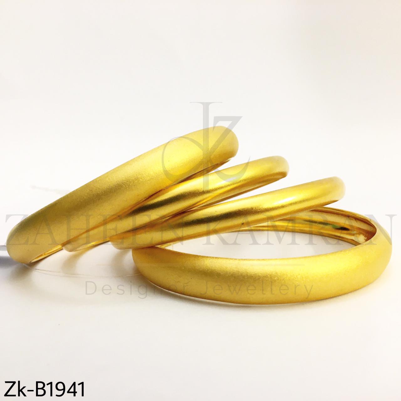 Matte golden bangles