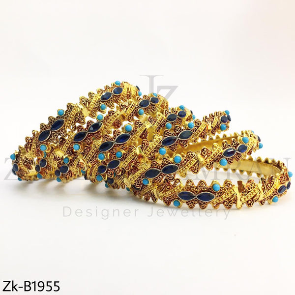 Sapphire feroza bangles