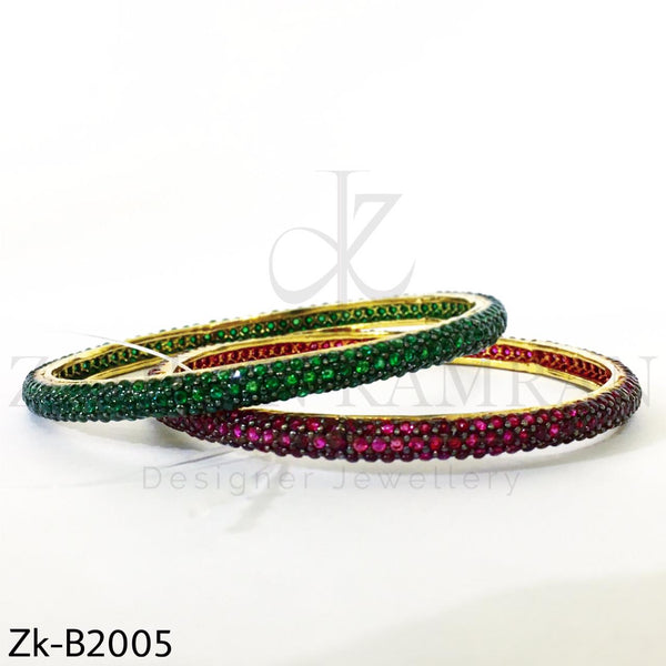 Emerald ruby bangle