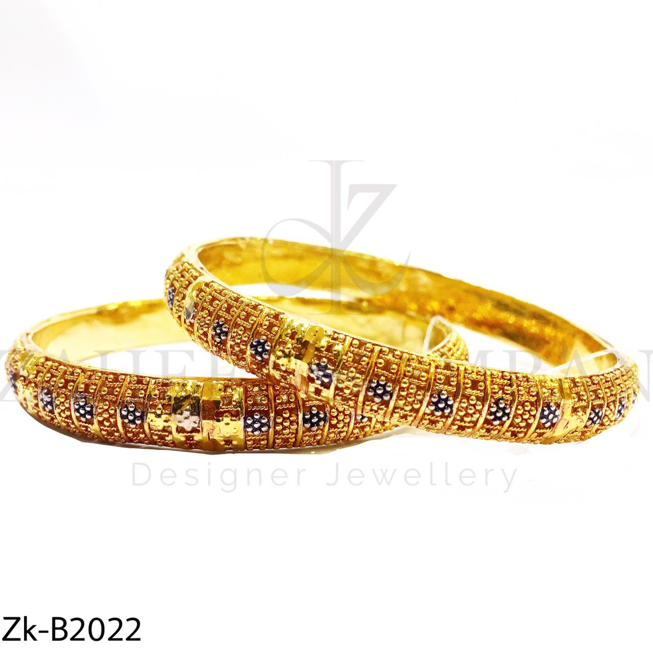 Golden detailed bangles