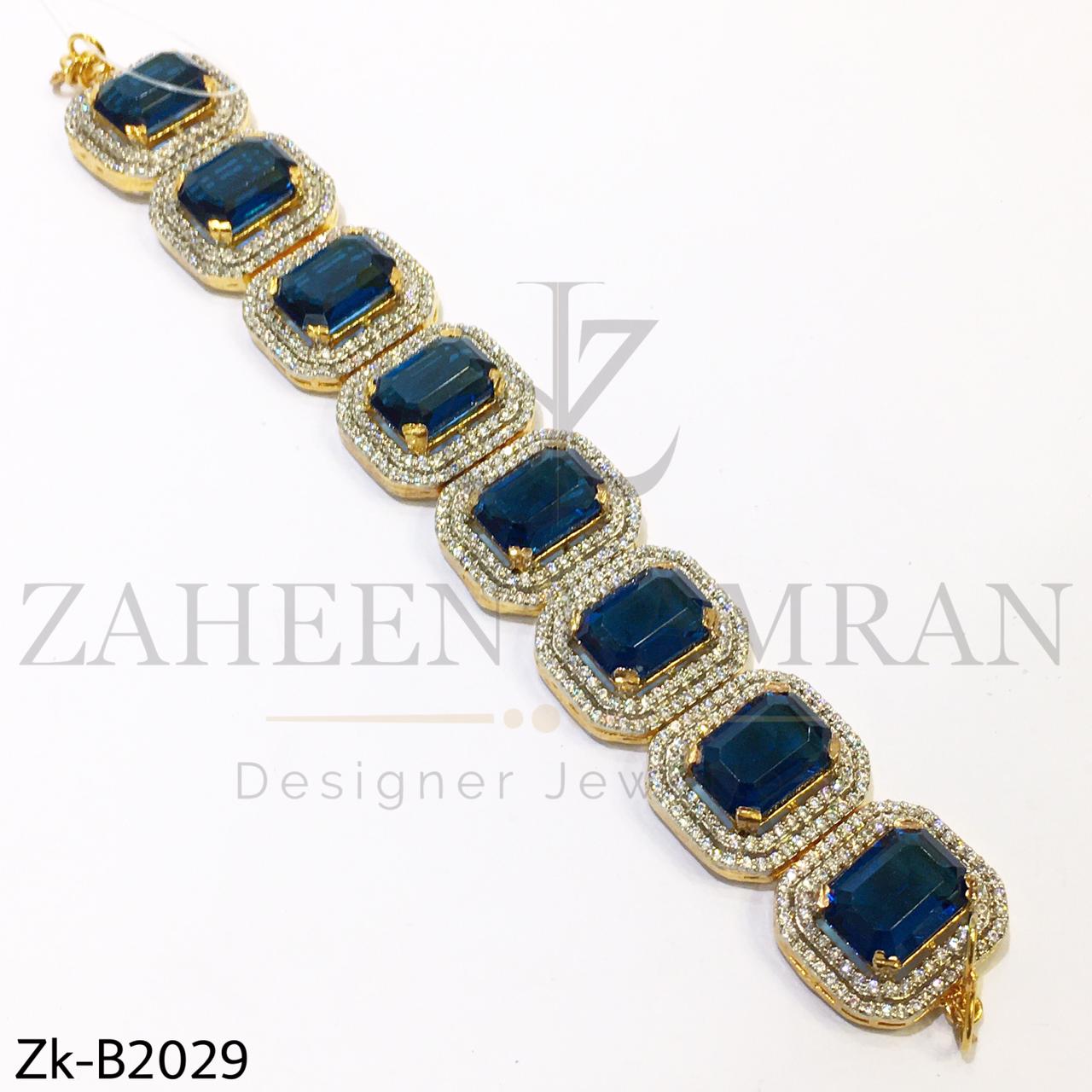 Sapphire square bracelet